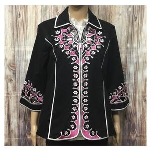 BOB MACKIE 3/4 Sleeve Zipped Jacket